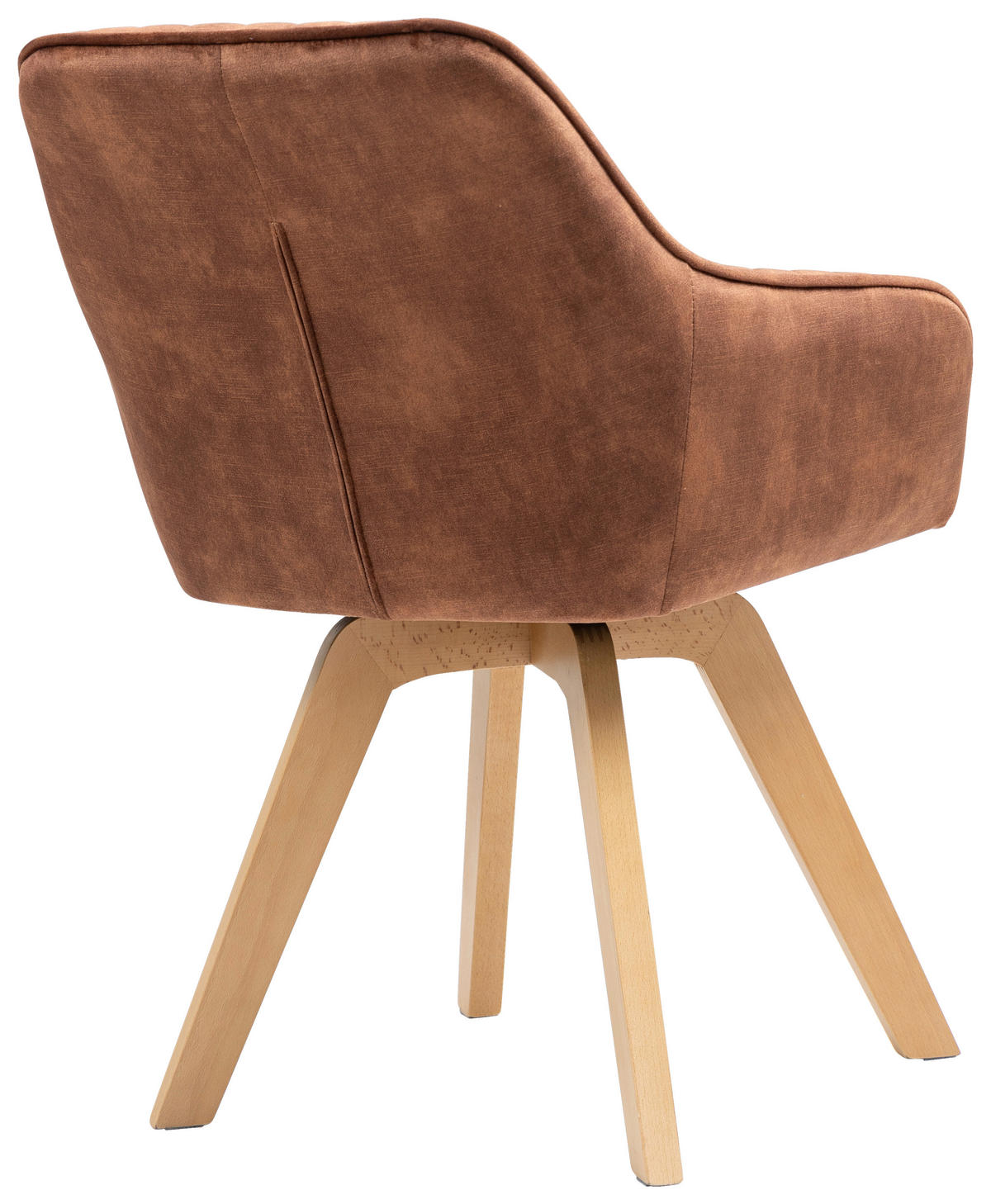 Armlehnstuhl Hanna drehbar  in Samt  - Buchefarben/Braun, KONVENTIONELL, Holz/Textil (63/83/63cm) - MID.YOU