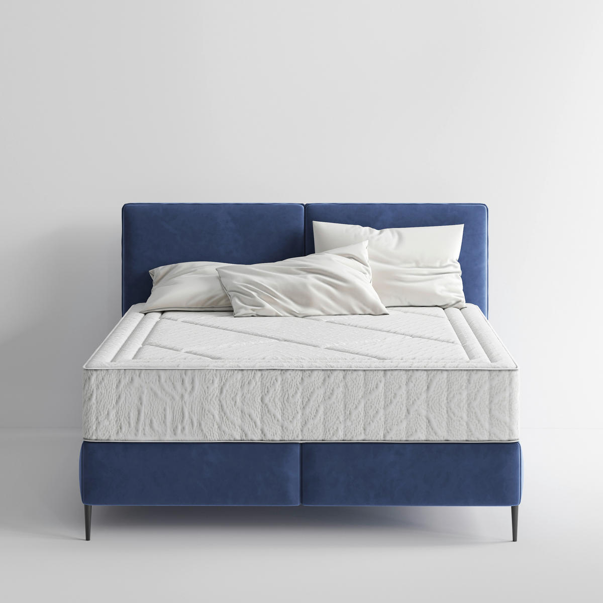 KALTSCHAUMMATRATZE Majestic H3, 200/200 cm, Höhe ca.: 28 cm, H3 = fest, 7-Zonen - Grauweiß, Basics, Textil (200/200cm) - Livetastic