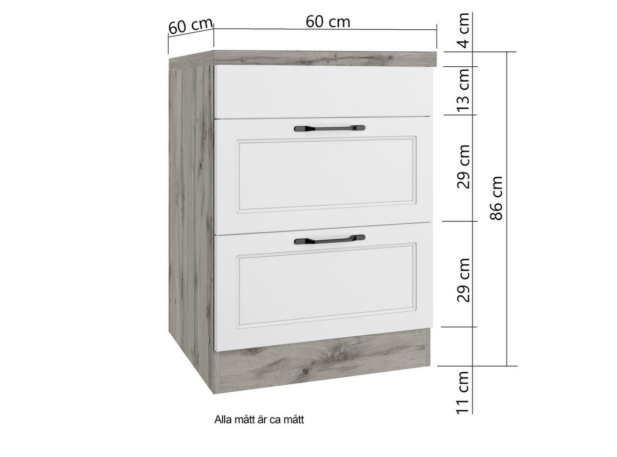 BÄNKSKÅP FÖR HÄLL 60/86/60 cm  i grå, ek Wotan  - ek Wotan/svart, Lifestyle, metall/trämaterial (60/86/60cm) - Held