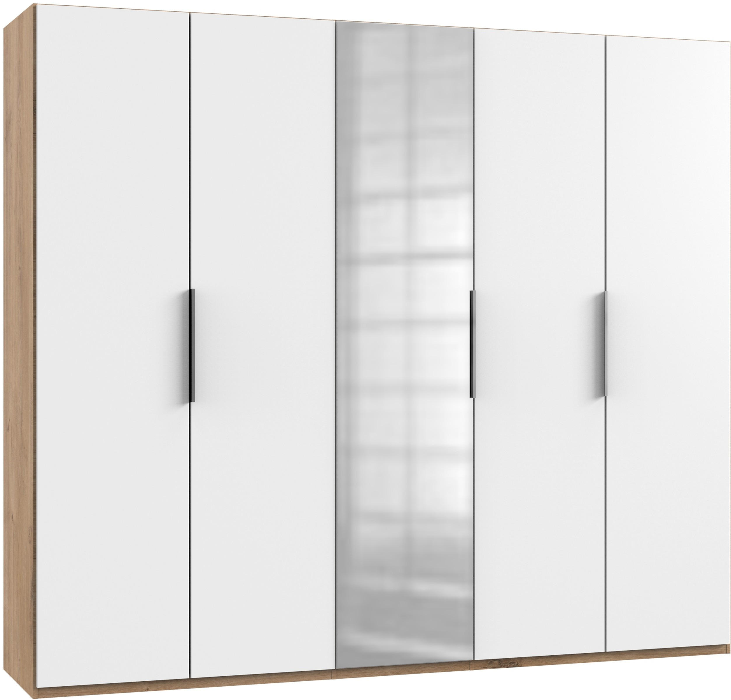 Mid.you Drehtürenschrank Wimex Level 36A Weiß, Eiche 250x216x58 cm