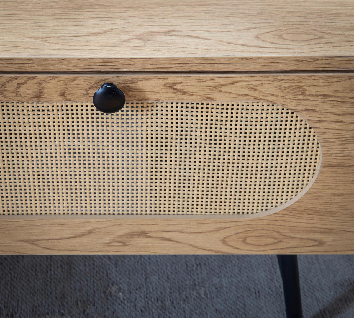 COUCHTISCH in Holzwerkstoff 100/60/45 cm  - Eichefarben/Schwarz, Design, Holzwerkstoff/Metall (100/60/45cm) - MID.YOU