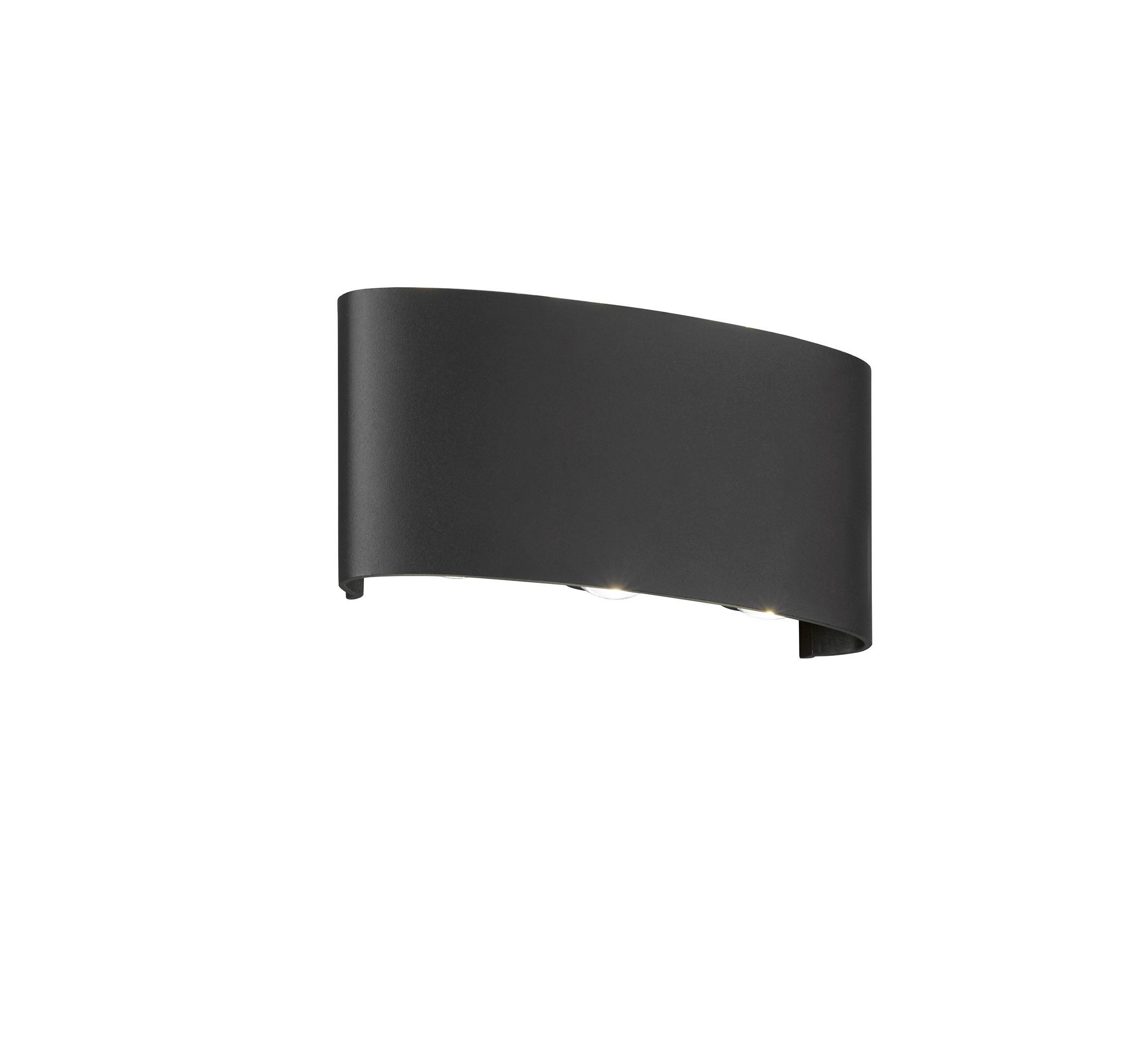 LED-WANDLEUCHTE Berlin 8/17 cm   - Schwarz, KONVENTIONELL, Glas/Metall (8/17cm) - Fischer & Honsel
