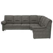 WOHNLANDSCHAFT in Textil Grau - Alufarben/Grau, KONVENTIONELL, Textil/Metall (306/248cm) - Beldomo Comfort