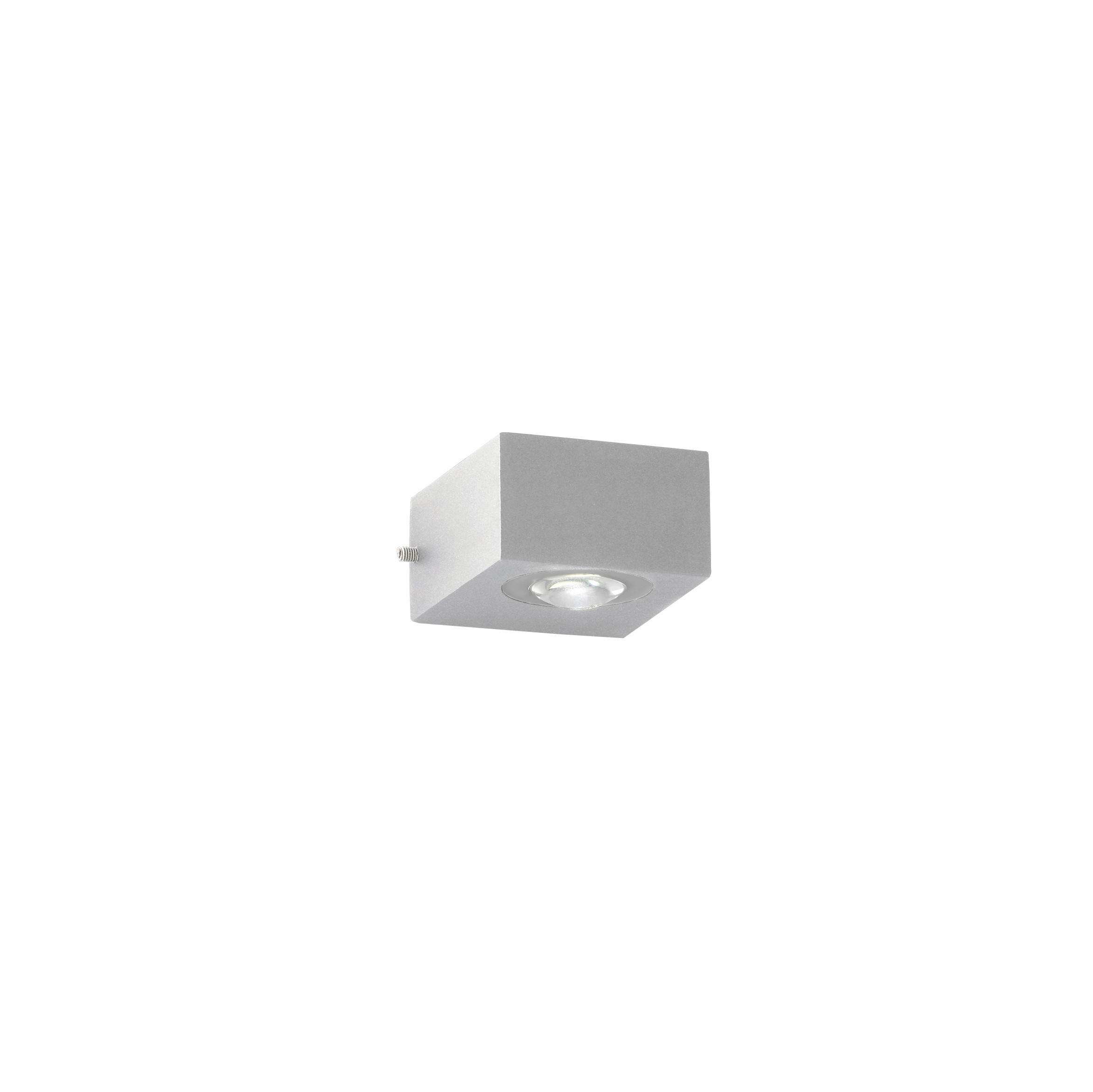 LED-WANDLEUCHTE Helsinki 5/8 cm   - Silberfarben, KONVENTIONELL, Glas/Metall (5/8cm) - Fischer & Honsel