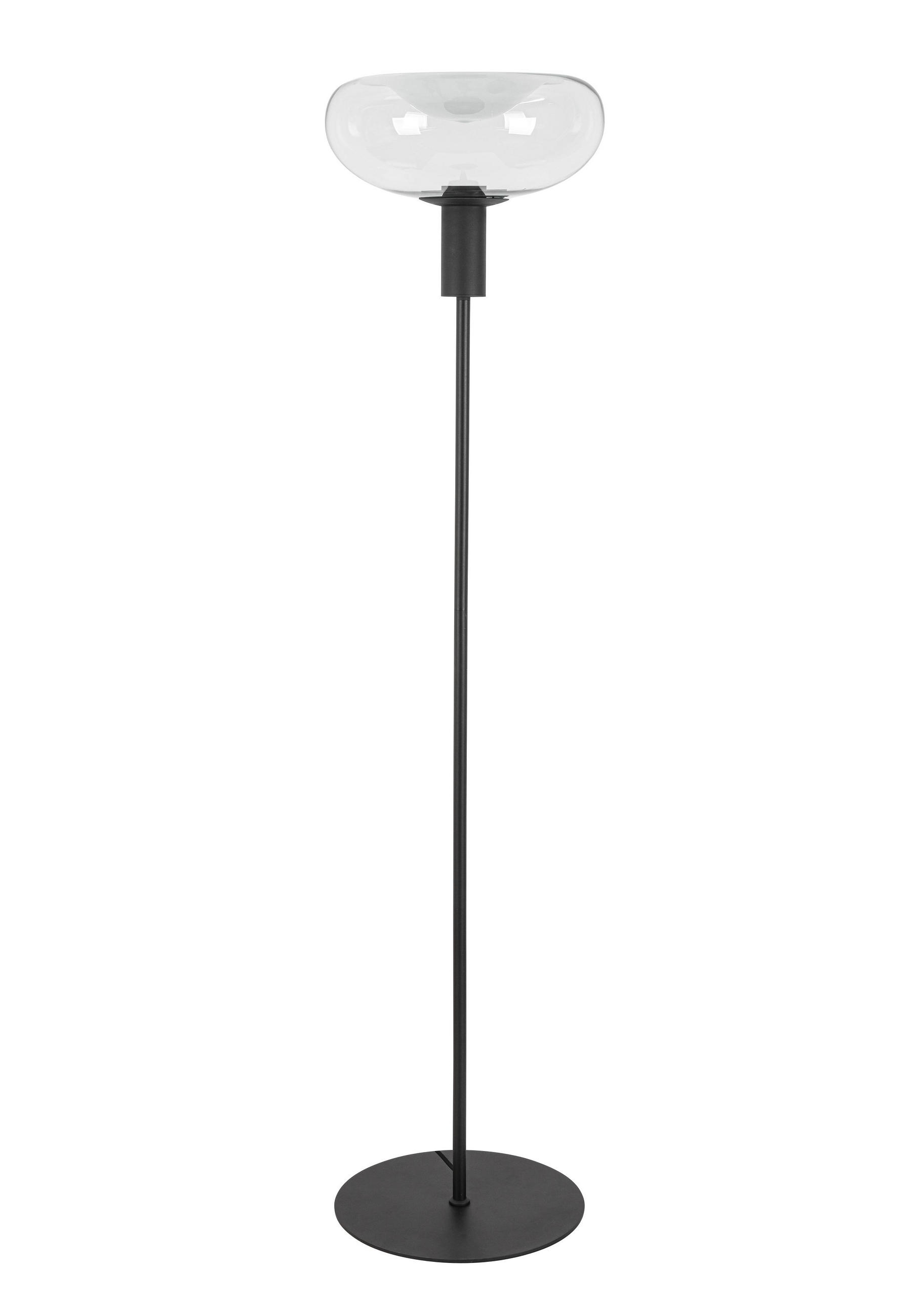 STOJACIA LAMPA, 37/155 cm  - čierna, Design, kov/sklo (37/155cm) - Dieter Knoll