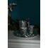Teelichthalter Set mit Deko 4-teilig - Silberfarben, Kunststoff/Metall (20/12cm)