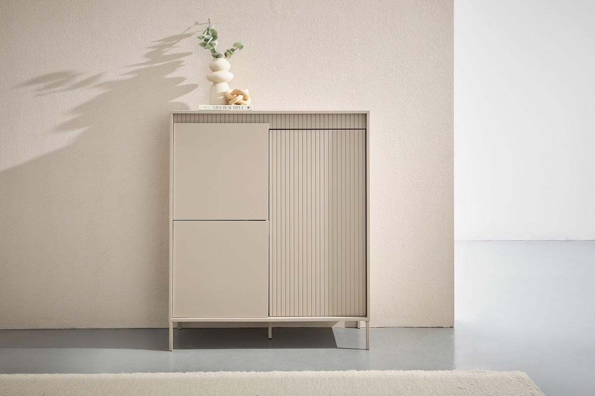 HÖG BYRÅ  i 102,8/123,2/40 cm  - kashmir, Trend, metall/trämaterial (102,8/123,2/40cm) - Xora