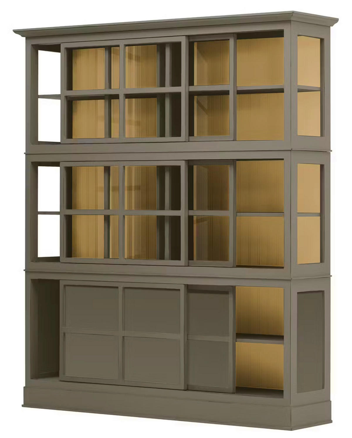 HIGHBOARD UrbanClass  in 190,5/219,5/49 cm  - Creme/Grau, LIFESTYLE, Glas/Holz (190,5/219,5/49cm) - Livetastic