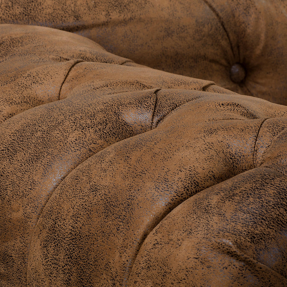 RÉCAMIERE Lederlook Braun  - Braun, Design, Holz/Textil (185/93/75cm) - Livetastic