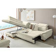 ECKSOFA in Flachgewebe Creme  - Eichefarben/Creme, MODERN, Holz/Textil (212/287cm) - Valnatura