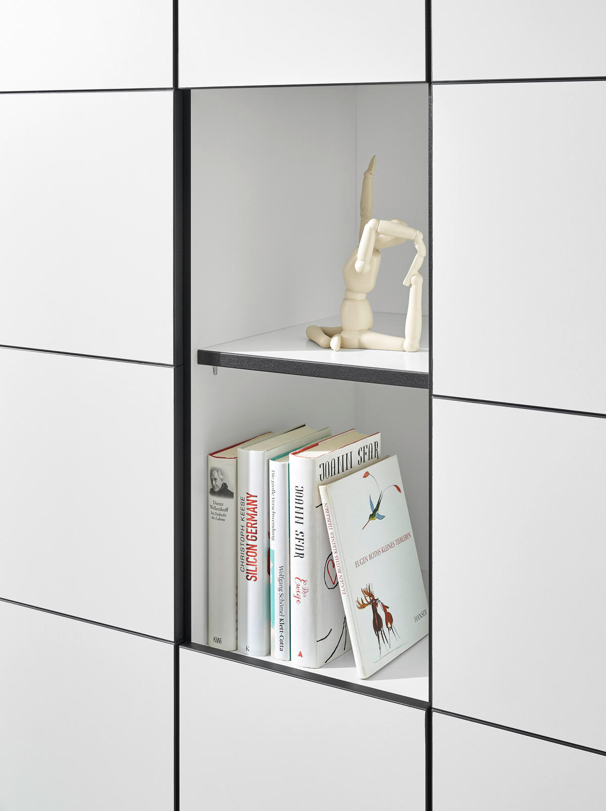HIGHBOARD  in 90/136/40 cm  - Schwarz/Weiß, Design, Holzwerkstoff/Metall (90/136/40cm) - home24