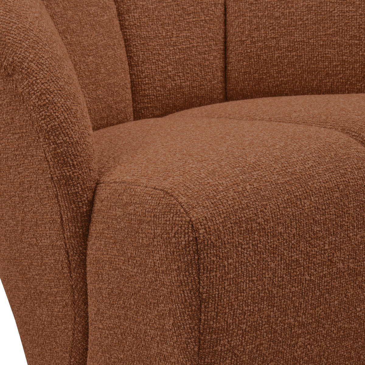 SESSEL in Bouclé Rostfarben  - Rostfarben, MODERN, Kunststoff/Textil (68/75/77cm) - Livetastic