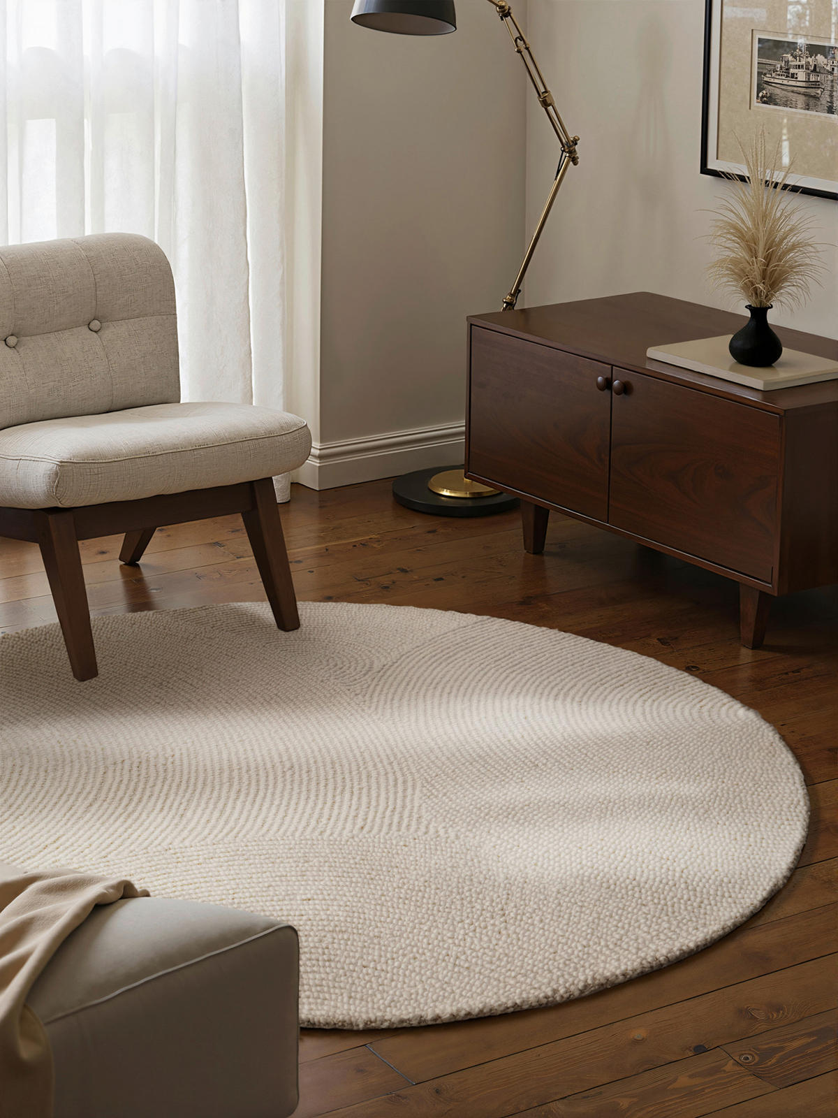 WOLLTEPPICH 120 cm Eleni Creme  - Creme, Basics, Textil (120cm) - Hanse Home