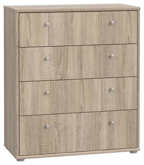 KOMMODE  in 73,7/85,5/34,8 cm  - Alufarben/Sonoma Eiche, Design, Holzwerkstoff/Kunststoff (73,7/85,5/34,8cm)