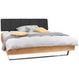 BETT 140/200 cm  in Anthrazit, Buchefarben   - Anthrazit/Buchefarben, Natur, Holz/Textil (140/200cm) - Valnatura