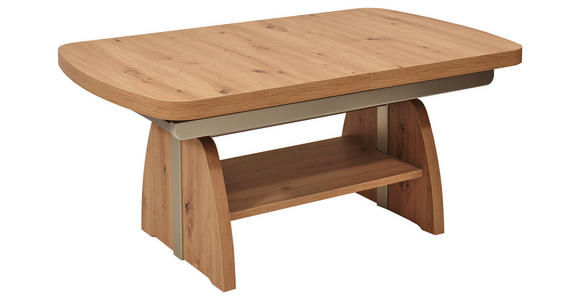 COUCHTISCH Wildeiche furniert Wildeiche 125-245/75/55-74 cm  - Wildeiche, KONVENTIONELL, Holz (125-245/75/55-74cm) - Venda