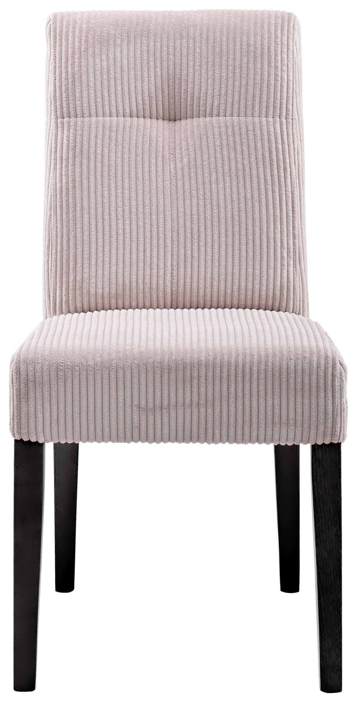 STUHL Cord Schwarz, Altrosa Buche massiv  - Schwarz/Altrosa, KONVENTIONELL, Holz/Textil (47,5/91,5/63cm) - home24