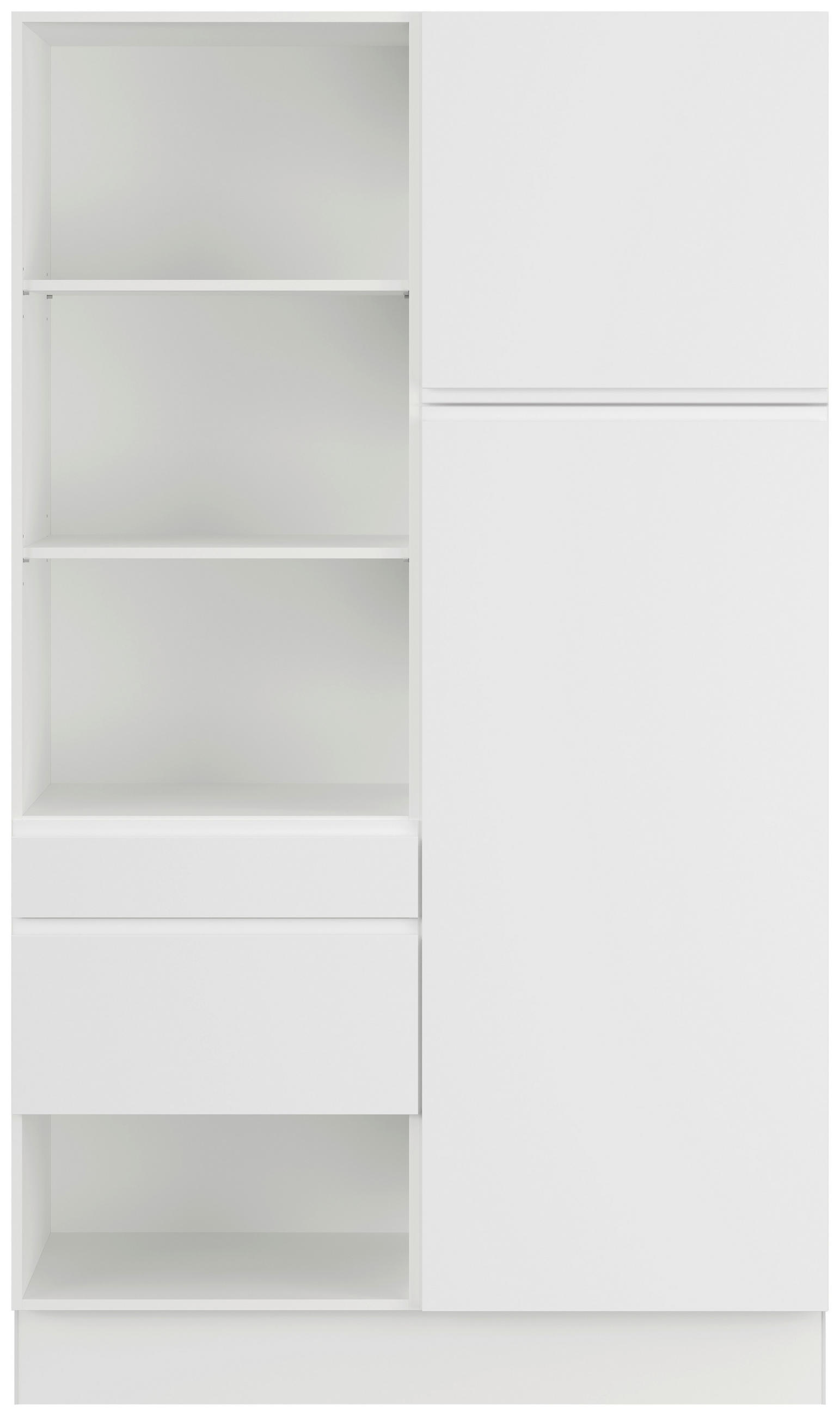 MEHRZWECKSCHRANK 120/206,2/58 cm  in Weiß  - Weiß, Basics, Holzwerkstoff (120/206,2/58cm) - Impuls