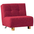 SCHLAFSESSEL Juice in Flachgewebe Rot  - Rot/Naturfarben, Design, Holz/Textil (85/92/102cm) - Novel