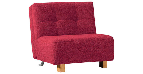 SCHLAFSESSEL Juice in Flachgewebe Rot  - Rot/Naturfarben, Design, Holz/Textil (85/92/102cm) - Novel