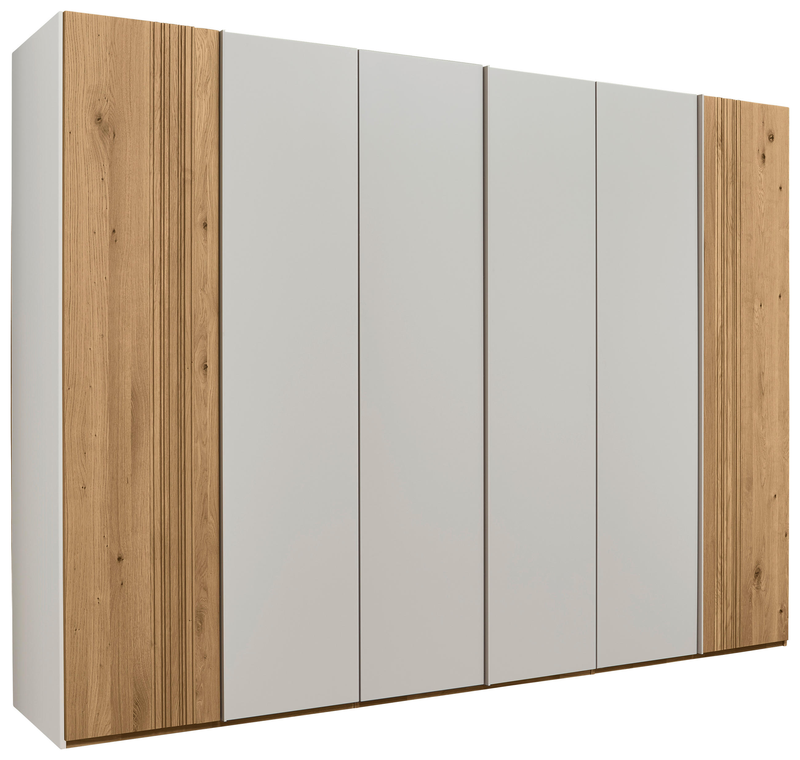 DREHTÜRENSCHRANK 301,9/223,3/62 cm,  in Perlmutt, Wildeiche, 6-türig  - Wildeiche/Perlmutt, Design, Holz/Holzwerkstoff (301,9/223,3/62cm) - Valnatura