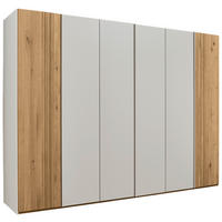 DREHTÜRENSCHRANK 301,9/223,3/62 cm,  in Perlmutt, Wildeiche, 6-türig  - Wildeiche/Perlmutt, Design, Holz/Holzwerkstoff (301,9/223,3/62cm) - Valnatura