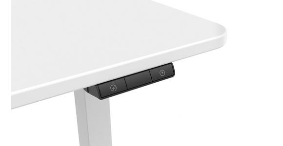 SCHREIBTISCH höhenverstellbar  - Weiß, KONVENTIONELL, Holzwerkstoff/Metall (120/60/75-120cm) - Carryhome