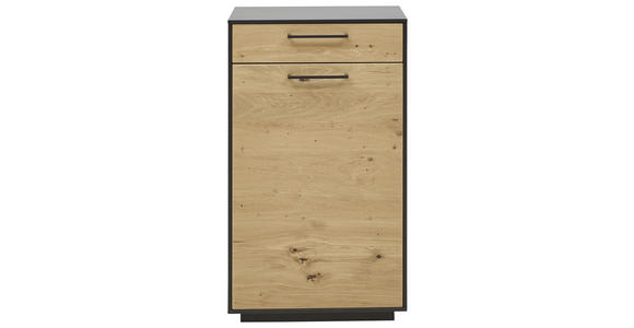 SCHUHSCHRANK Balkeneiche furniert Anthrazit, Eichefarben  - Eichefarben/Anthrazit, Design, Holz/Holzwerkstoff (60/103/37cm) - Dieter Knoll