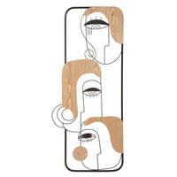 DEKORACE NA ZEĎ 38/89.5/2 cm  - Basics, kov/kompozitní dřevo (38/89.5/2cm)