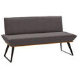 SITZBANK 180/87/64 cm  in Schwarz, Eichefarben, Dunkelbraun  - Eichefarben/Dunkelbraun, Design, Holz/Textil (180/87/64cm) - Voleo