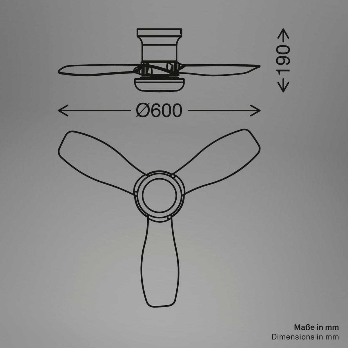 DECKENVENTILATOR - Weiß, Design, Kunststoff (60/19cm)