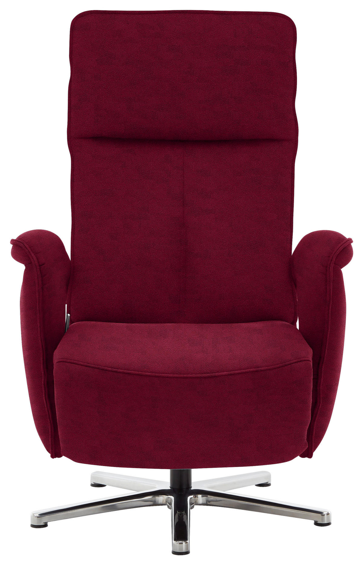 RELAXSESSEL Mikrofaser Kopfteilverstellung    - Bordeaux, Design, Textil/Metall (77/110/87cm) - Valdera
