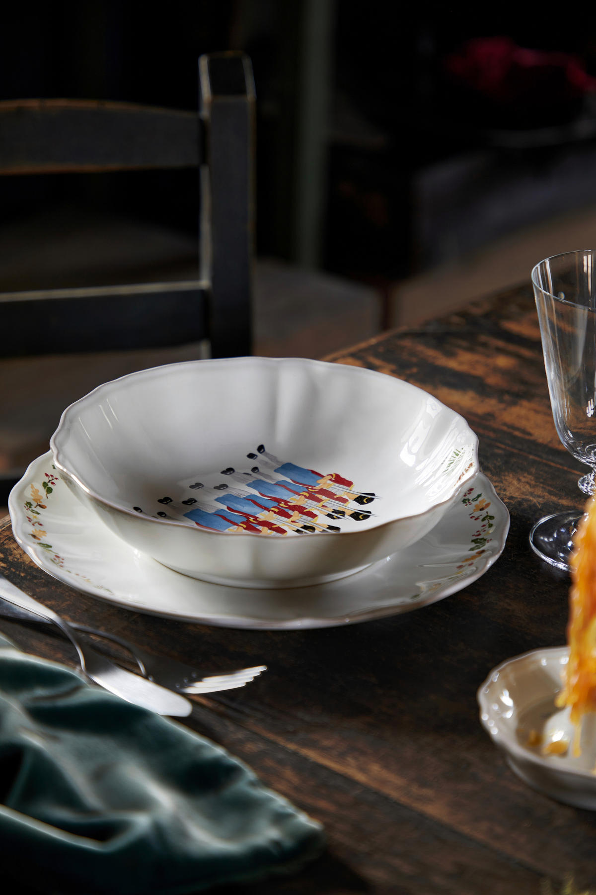 SUPPENTELLERSET Multicolor, Weiß Hochglanz 4-teilig Feinsteinzeug THE NUTCRACKER  - Weiß Hochglanz/Multicolor, Basics, Keramik (23cm) - Costa Nova