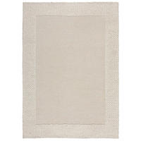 WOLLTEPPICH Wohnzimmer 160/230 cm Rue Plait Creme rechteckig  - Creme, Basics, Textil (160/230cm) - Flair Rugs