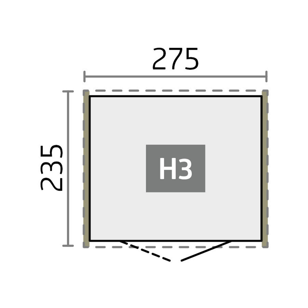 GERÄTEHAUS 275/222/235 cm  - Silberfarben, Basics, Metall (275/222/235cm) - Biohort
