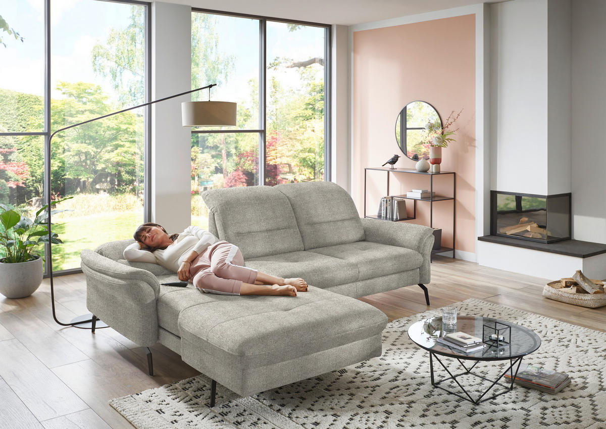 ECKSOFA in Flachgewebe Braun, Grün  - Schwarz/Braun, Konventionell, Textil/Metall (181/260cm) - Beldomo Speed
