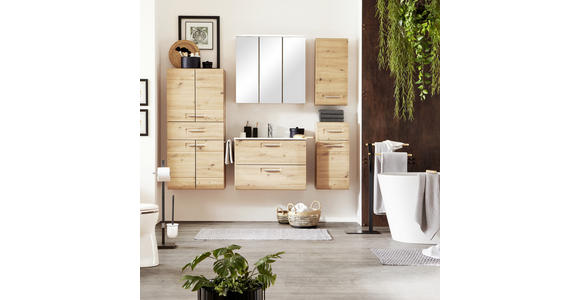 Waschtischunterschrank mit Soft-Close Avensis, B: 75cm - Eichefarben, MODERN, Holzwerkstoff (75/53/45cm) - Luca Bessoni