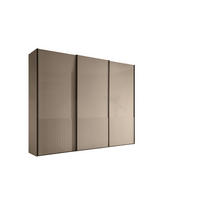 SCHWEBETÜRENSCHRANK 300/236/67 cm 3-türig Champagner  - Schieferfarben/Champagner, Design, Glas/Holzwerkstoff (300/236/67cm) - Dieter Knoll