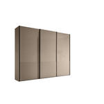 SCHWEBETÜRENSCHRANK 300/236/67 cm 3-türig Champagner  - Schieferfarben/Champagner, Design, Glas/Holzwerkstoff (300/236/67cm) - Dieter Knoll