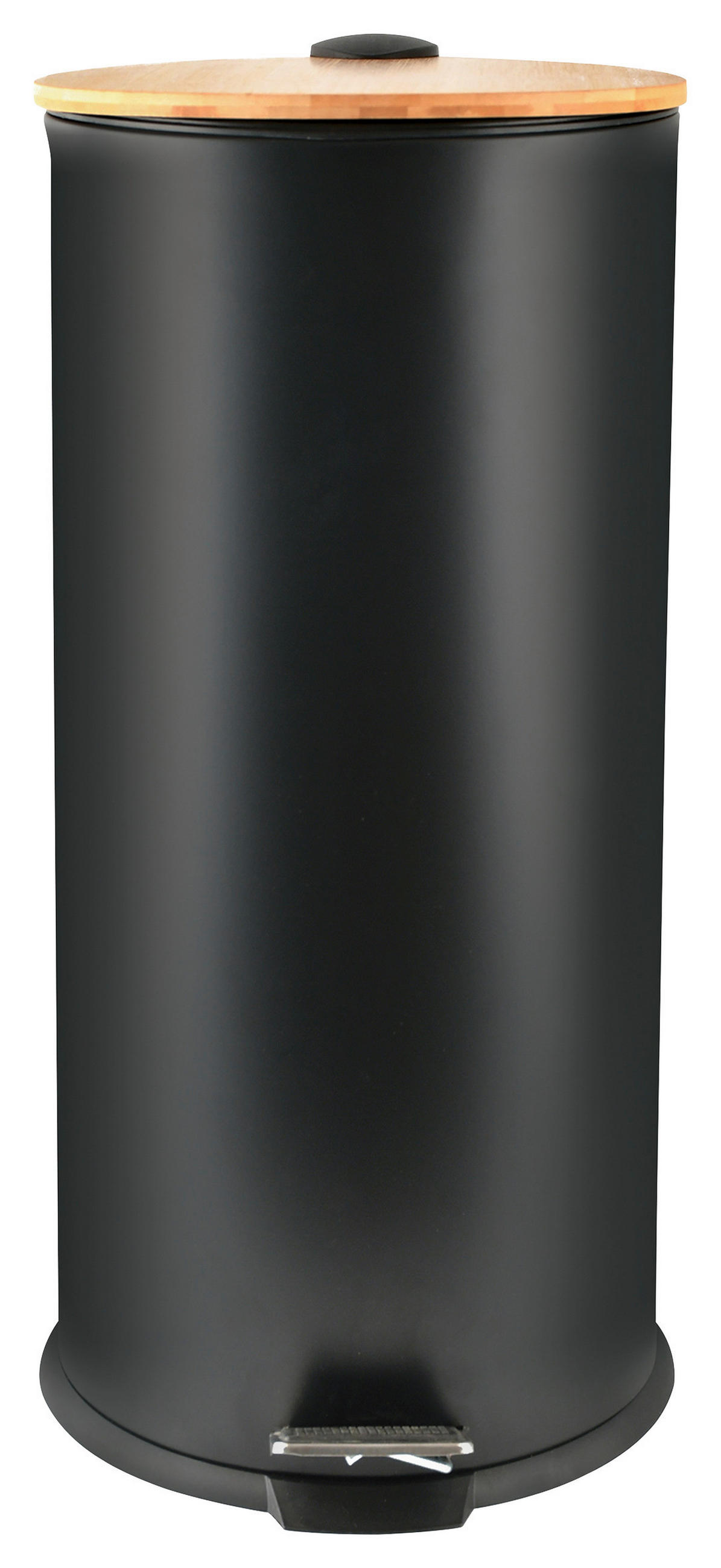 ABFALLEIMER 30 L  - Schwarz, Basics, Metall (29,5/63/29,5cm) - Spirella