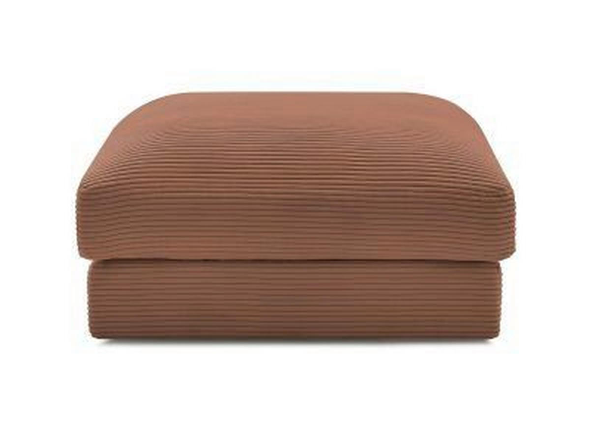 HOCKER LEONARD Cord Orange  - Schwarz/Orange, MODERN, Kunststoff/Textil (86/43/86cm)