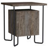NACHTTISCH 40/45/40 cm  in Dunkelbraun  - Dunkelbraun/Schwarz, Design, Holzwerkstoff/Metall (40/45/40cm) - Livetastic