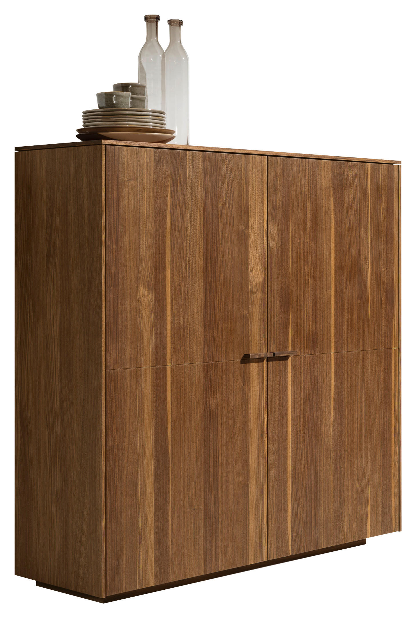 HIGHBOARD Nussbaumfarben  132,9/134,2/41,9 cm  - Nussbaumfarben, KONVENTIONELL, Holz (132,9/134,2/41,9cm) - TEAM 7