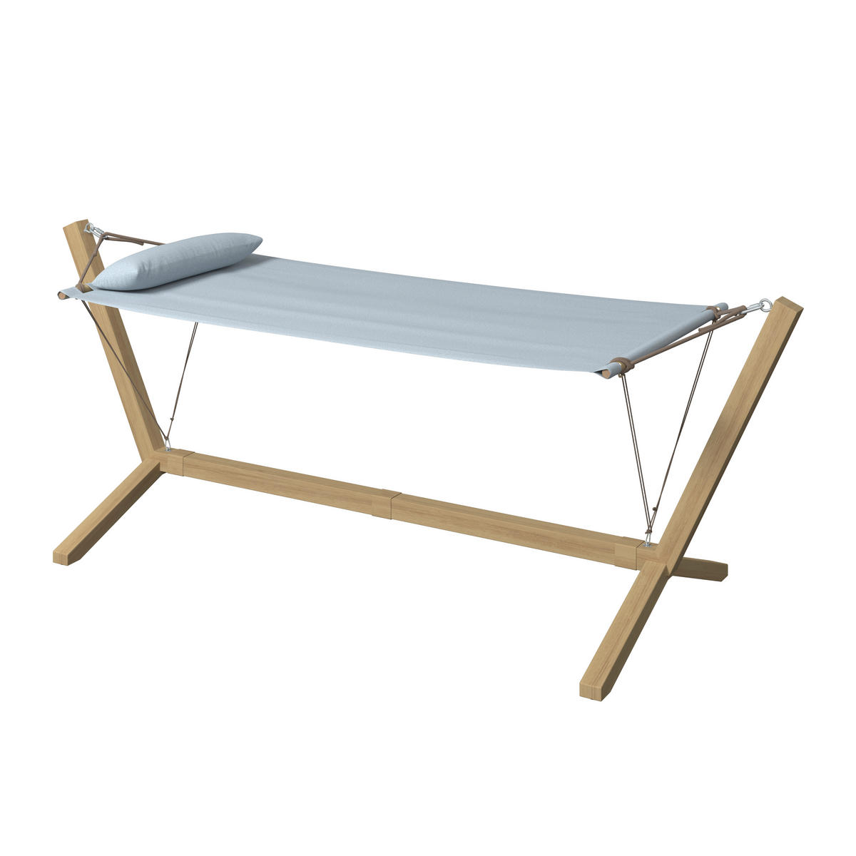 HÄNGEMATTE  - Gelb/Hellgrau, Modern, Textil/Metall (296/111/108cm) - Beldano