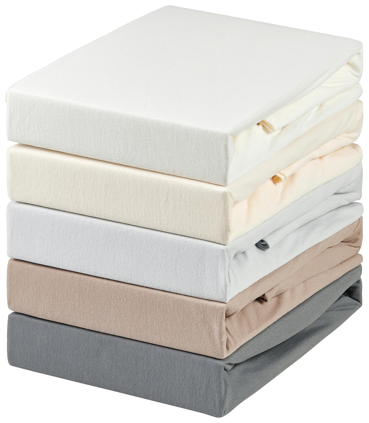 TOPPER-SPANNLEINTUCH 180/220 cm Jersey  - Creme, KONVENTIONELL, Textil (180/220cm) - Novel