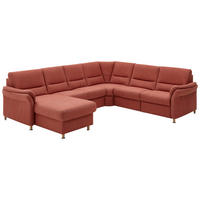 SOFFA i röd  - röd/kromfärg, Klassisk, metall/textil (173/321/89/92/97cm) - Beldomo System