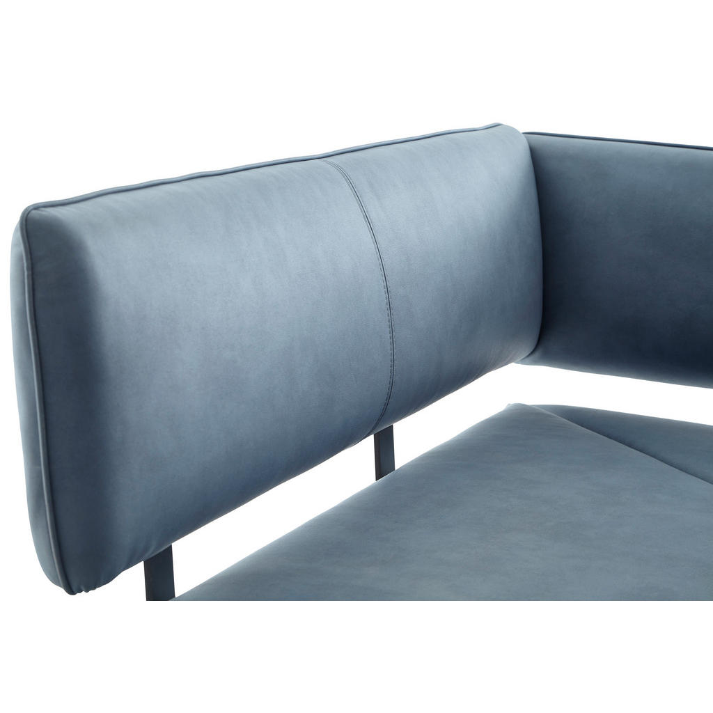 Thumbnail - Cantus Eckbank, Schwarz, Hellblau, Metall, Textil, 4-Sitzer, L-Form, 205x165 cm, Stoffauswahl, Typenauswahl, seitenverke...