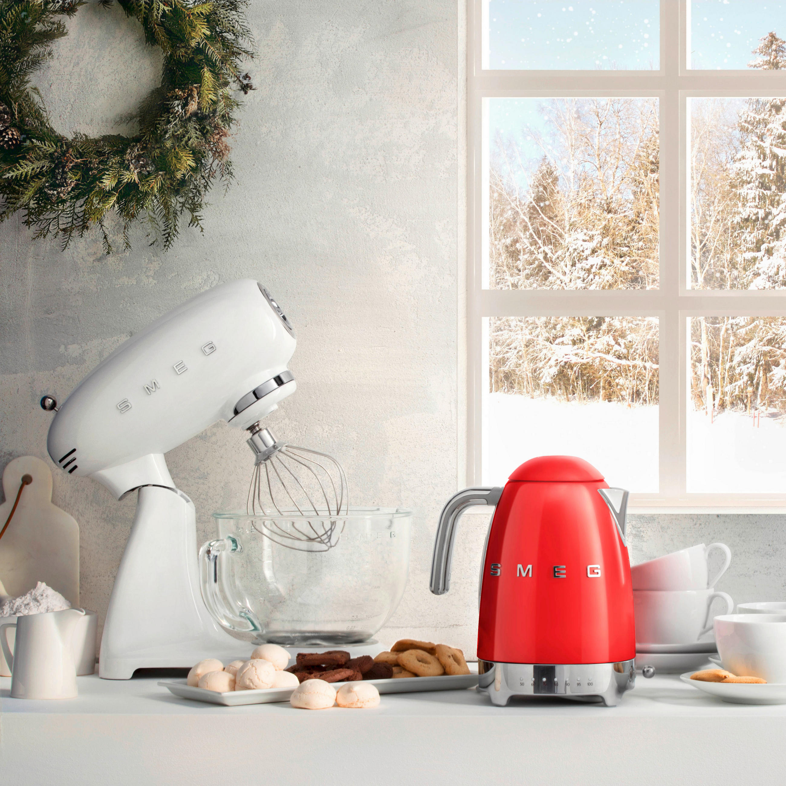 WASSERKOCHER 50's Style 1.7 l  - Rot, Trend, Metall (22.6/27.5/17.1cm) - SMEG