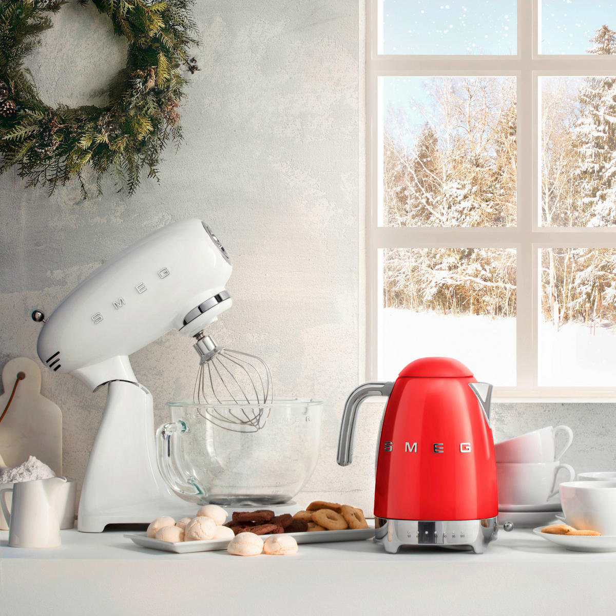 WASSERKOCHER 50's Style 1.7 l  - Rot, Trend, Metall (22.6/27.5/17.1cm) - SMEG