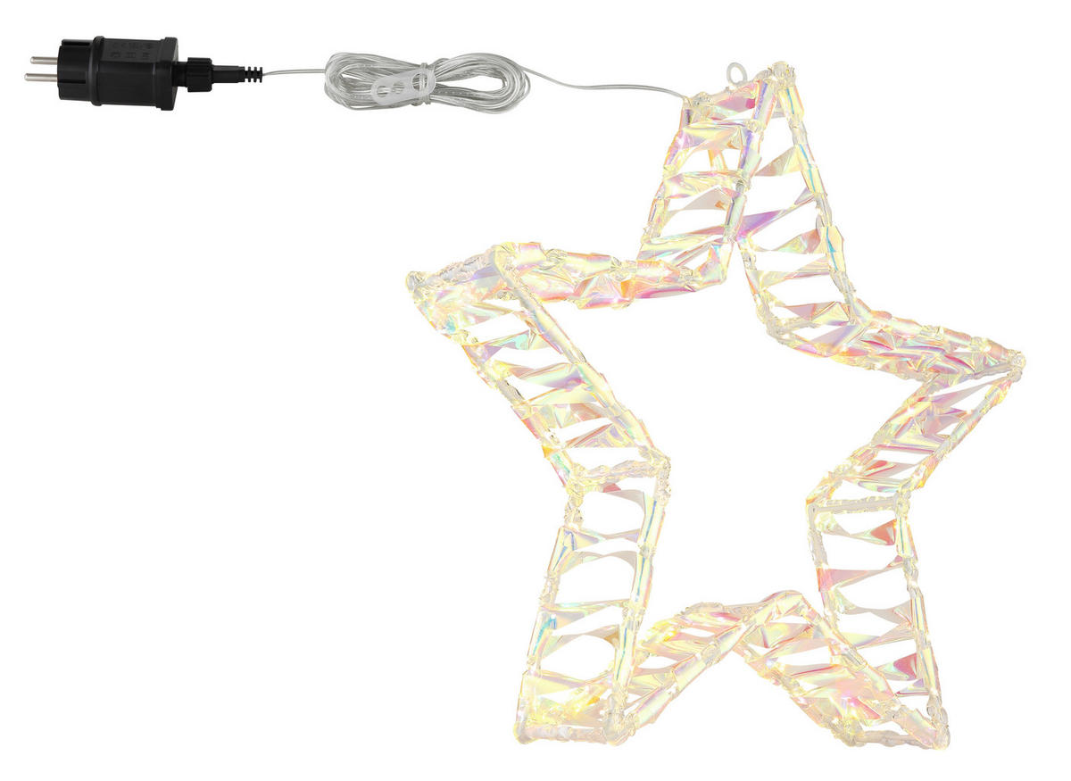 OKRASNA LED-SVETILKA  STARA /32 lm/3180 K// - bela/prozorno, Basics, kovina/umetna masa (37/7/39cm) - Globo